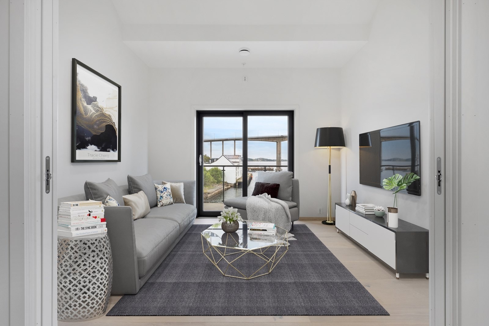 Tv-stue/soverom Galleribilde