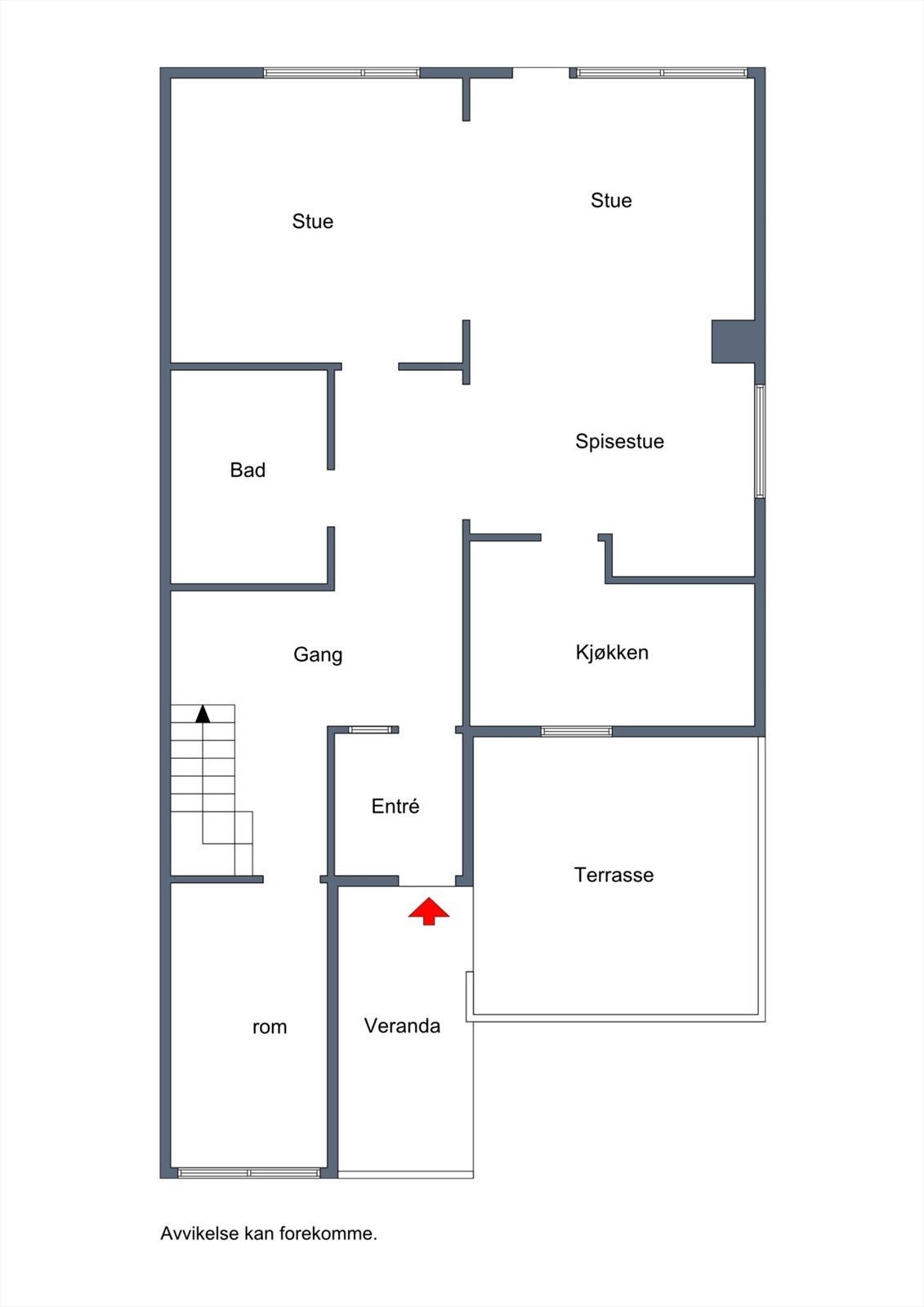 Planteikning 1. etasje Galleribilde