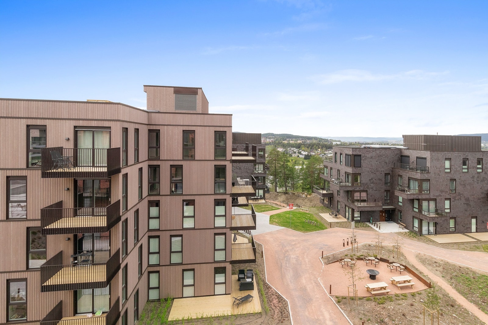 Utsikt over fellesarealer og mot Oslo Galleribilde