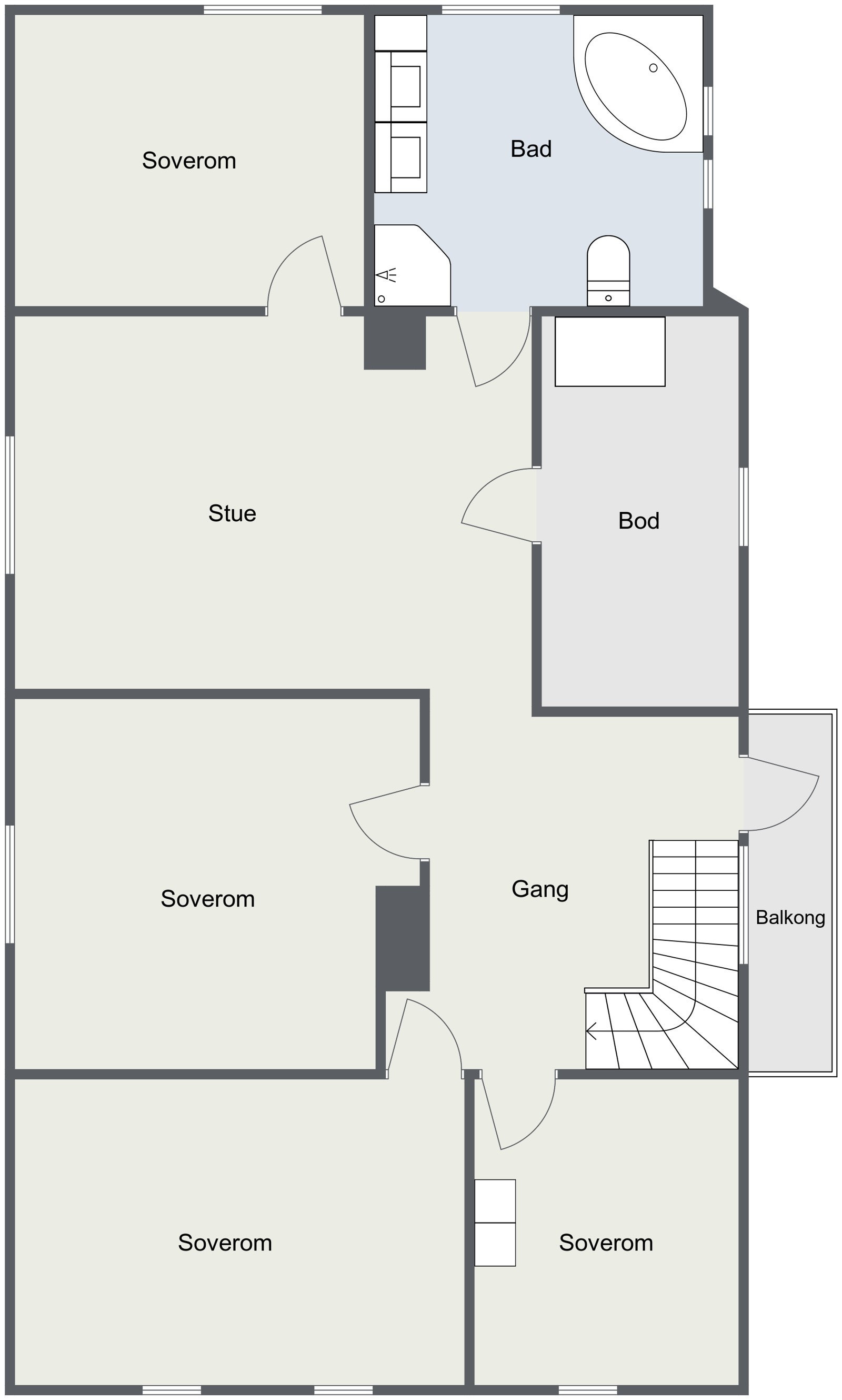 - Plantegning 2. etasje - Galleribilde