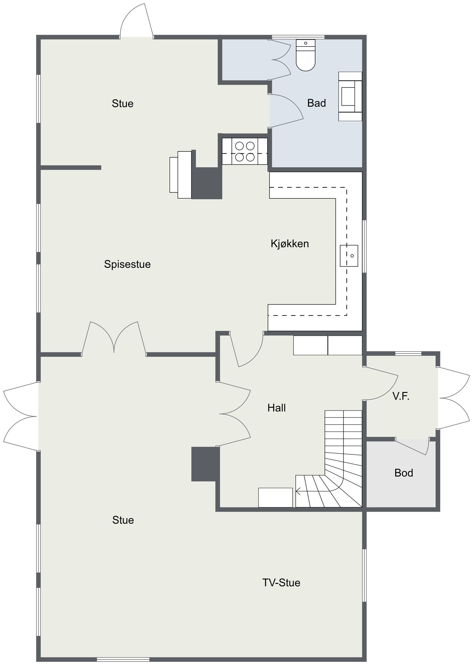 - Plantegning 1. etasje - Galleribilde