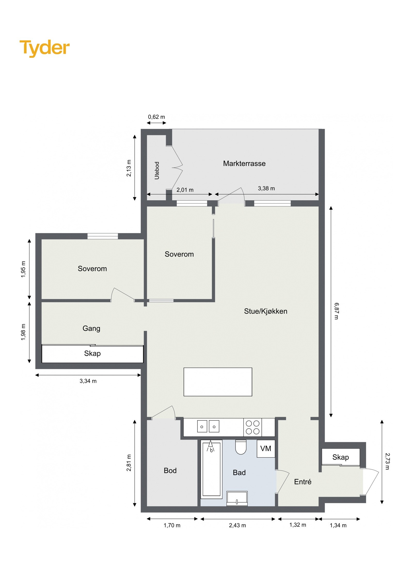 Plantegning U. Etasje Galleribilde