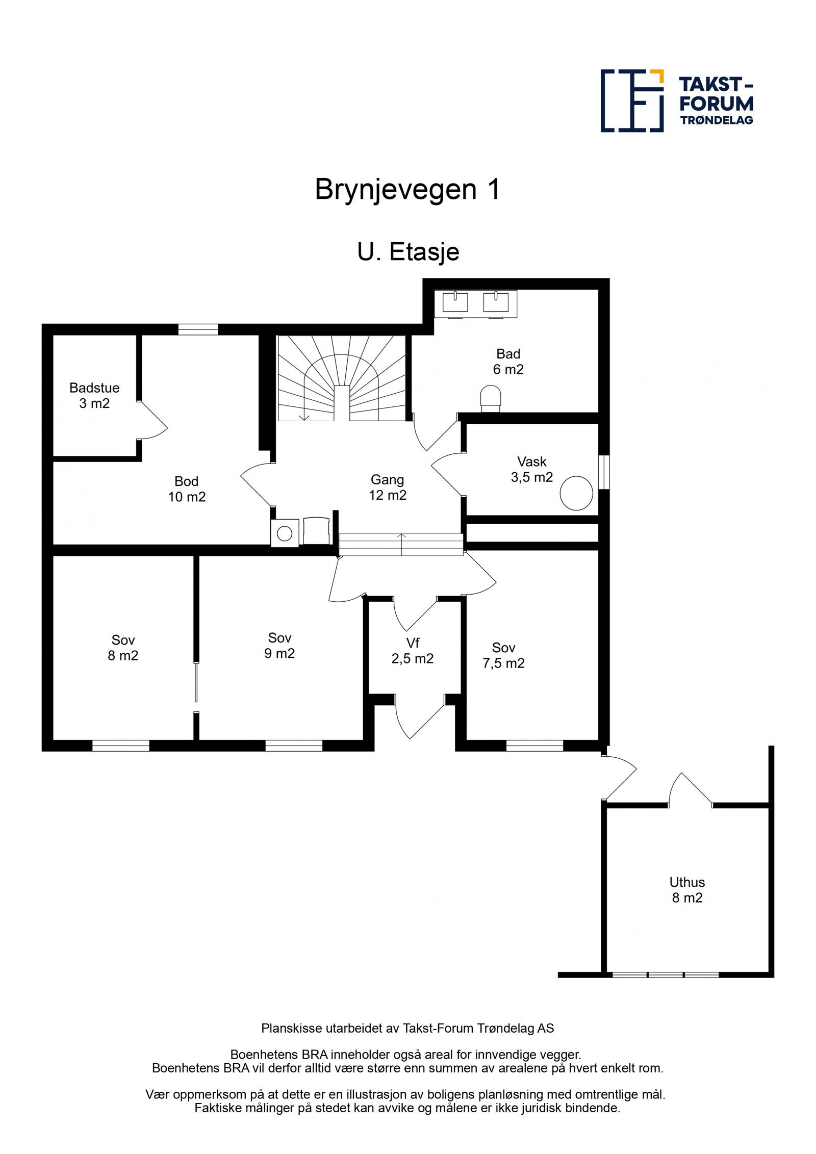 Planskisse underetasje Galleribilde