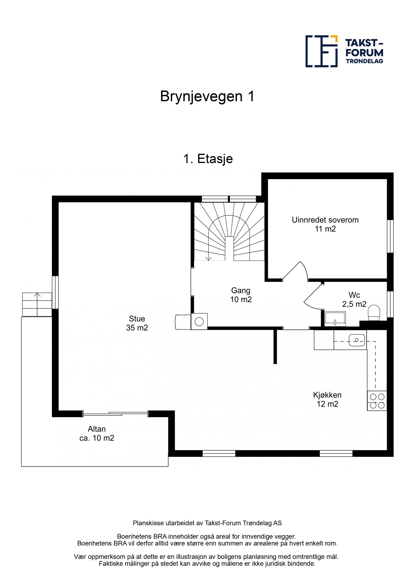 Planskisse 1. etasje Galleribilde