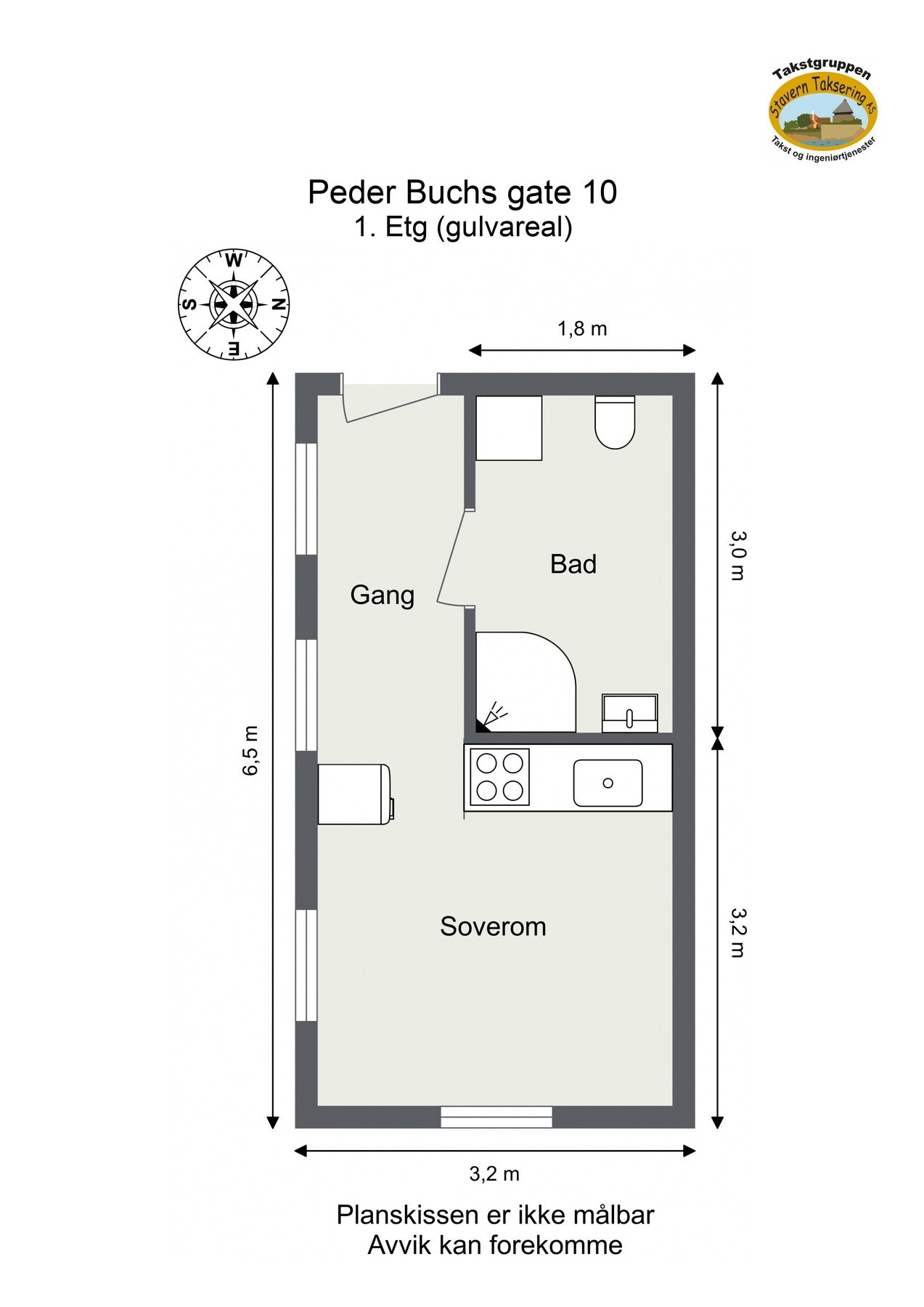 Plantegning hybel Galleribilde