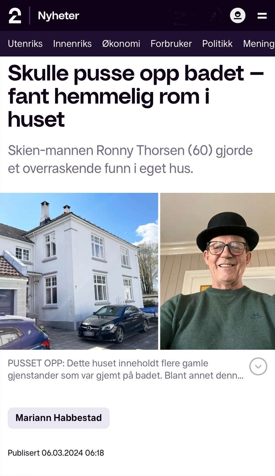 https://www.tv2.no/nyheter/viral/skulle-pusse-opp-badet-fant-hemmelig-rom-i-huset/16511560/ Galleribilde