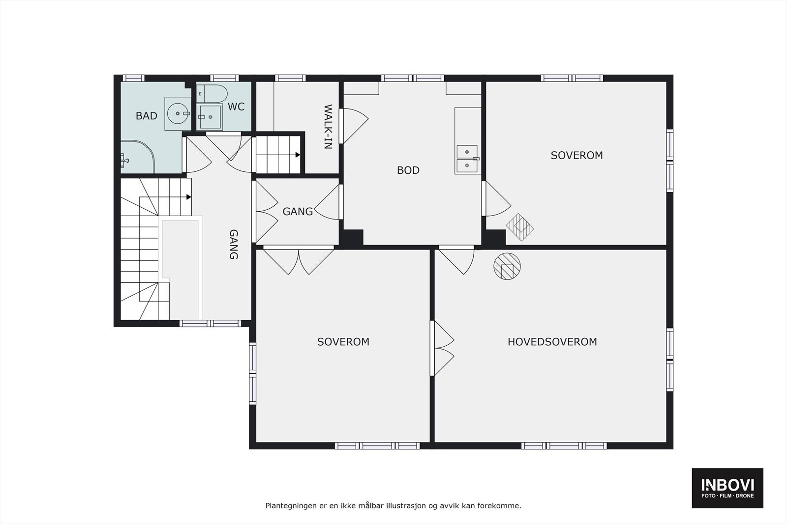 Plantegning 1. etg Galleribilde