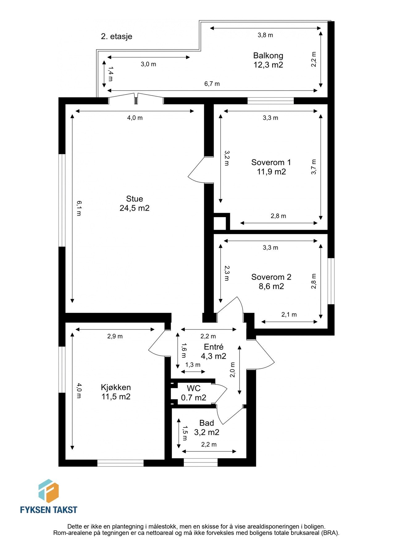Leiligheten har god planløsning med romslige oppholdsrom med mye lysinnslipp og utgang til sør/vest-vendt balkong med gode solforhold. 2 store soverom og adskilt kjøkken og stue. Galleribilde