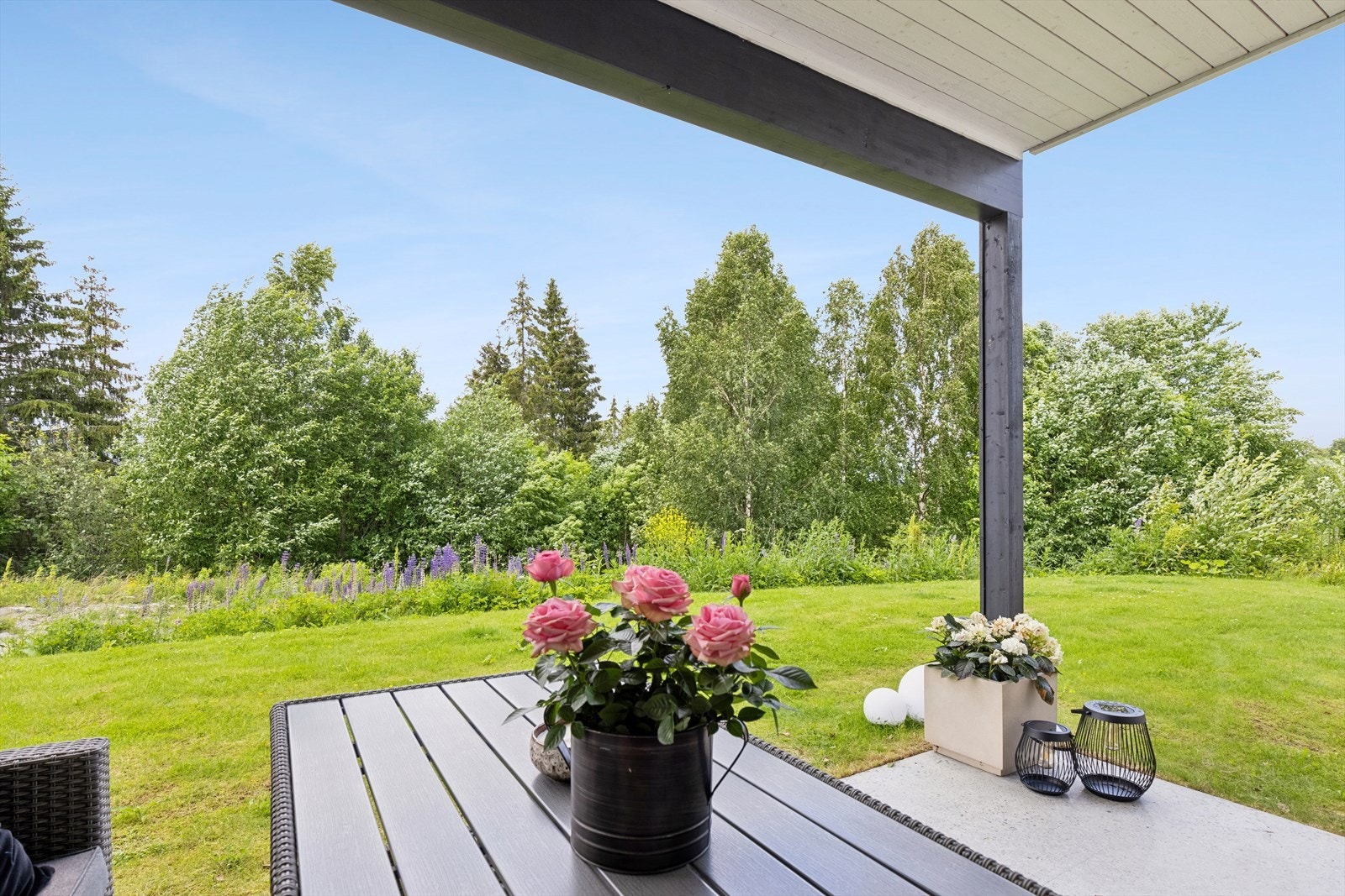 Herlig utsyn mot de frodige omgivelsene. Galleribilde