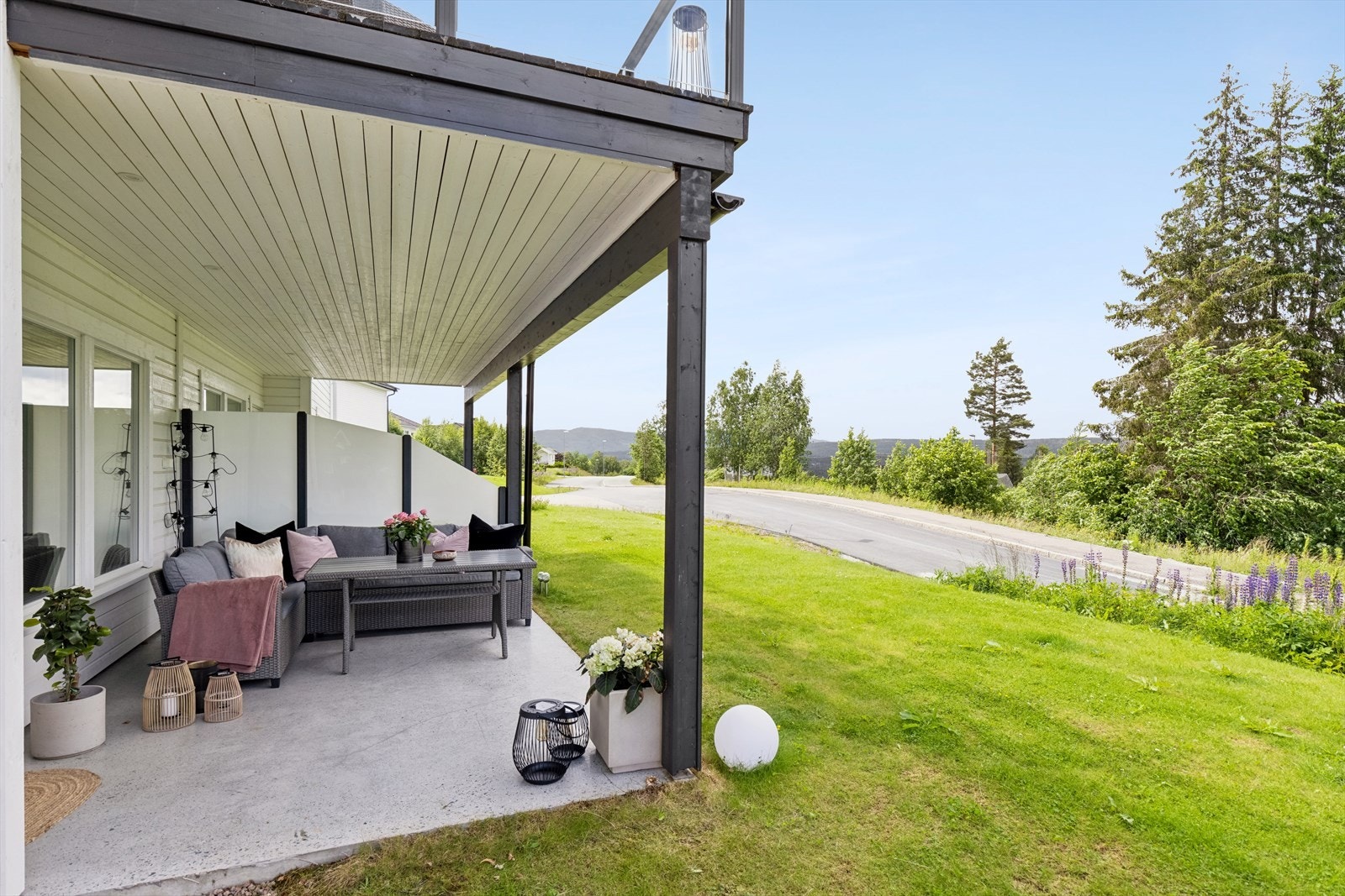Terrassen har et areal på ca 13 kvadratmeter. Galleribilde