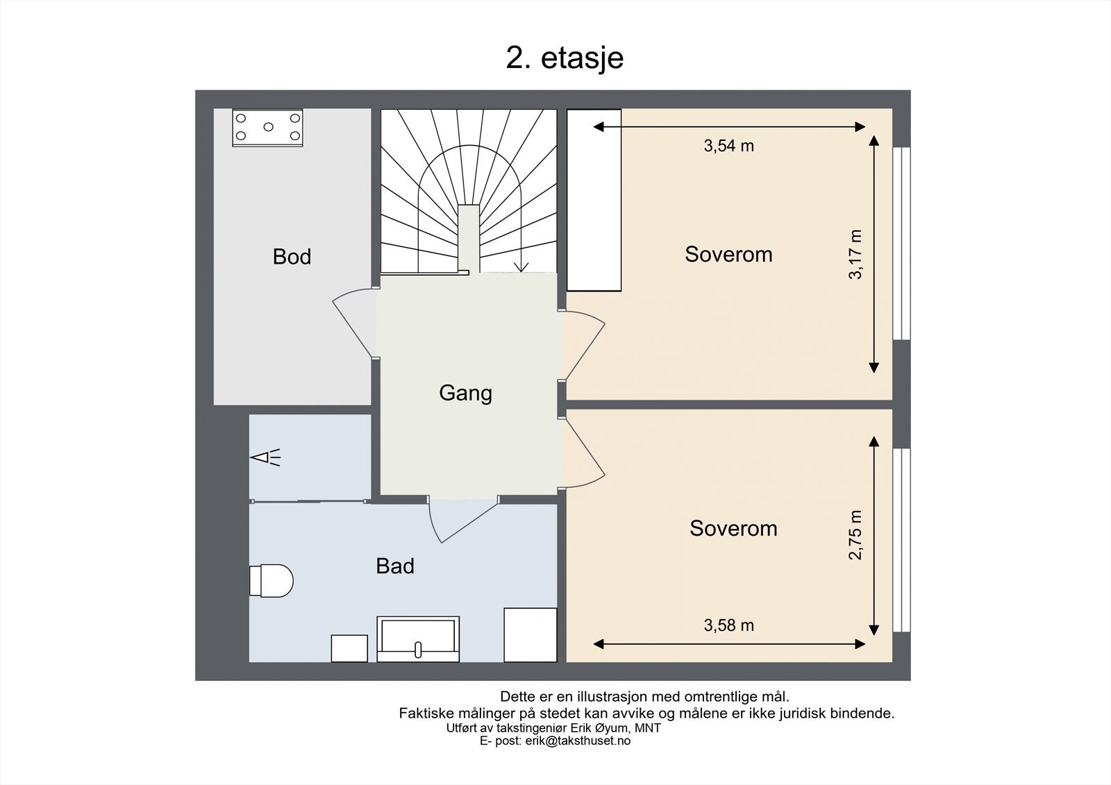 Plantegning 2 etg Galleribilde