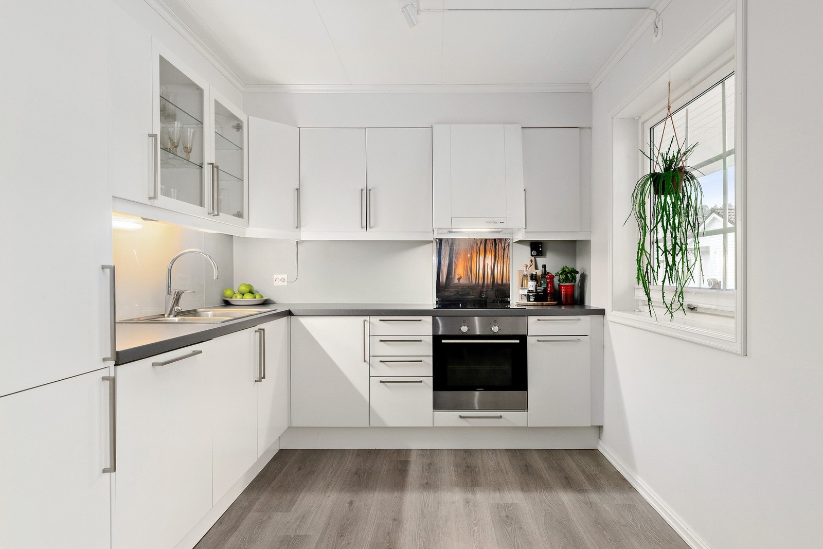 Alle hvitevarer er inkludert på kjøkkenet og det er i tillegg påmontert komfyrvakt Galleribilde