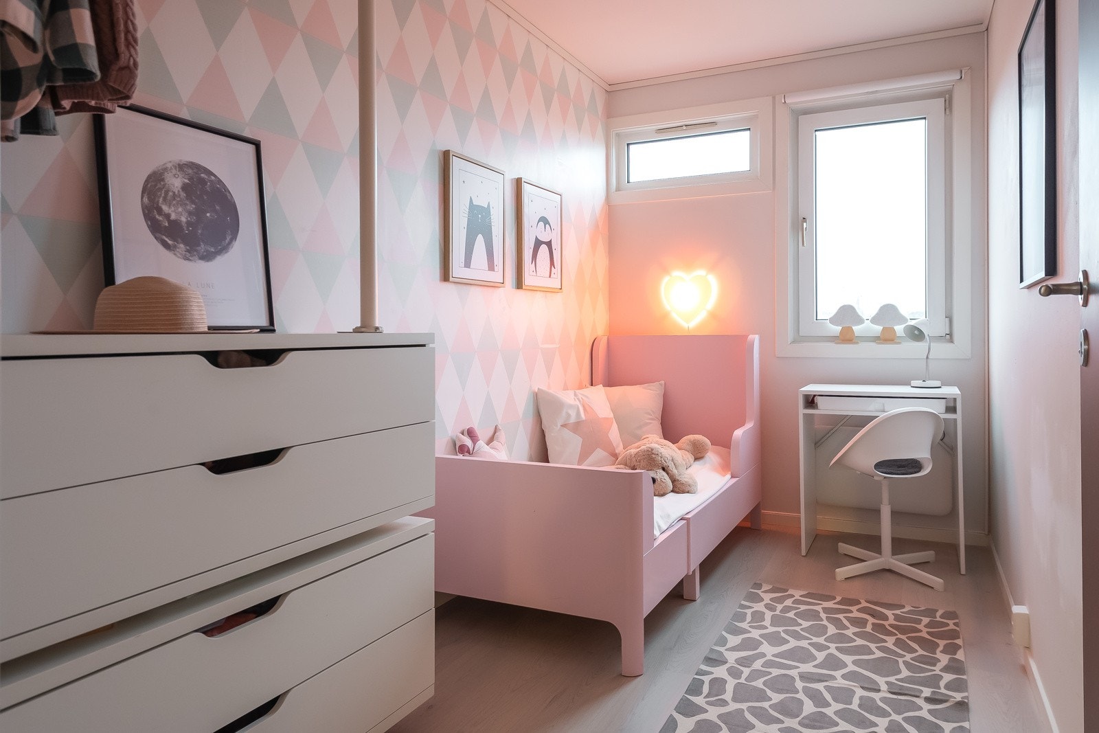 I dag er rommene innredet som barnerom. Galleribilde