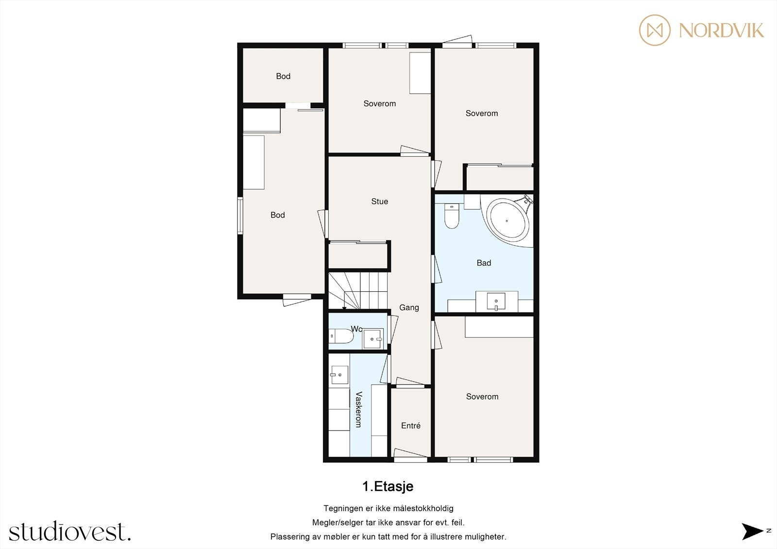 Plantegning underetasje Galleribilde