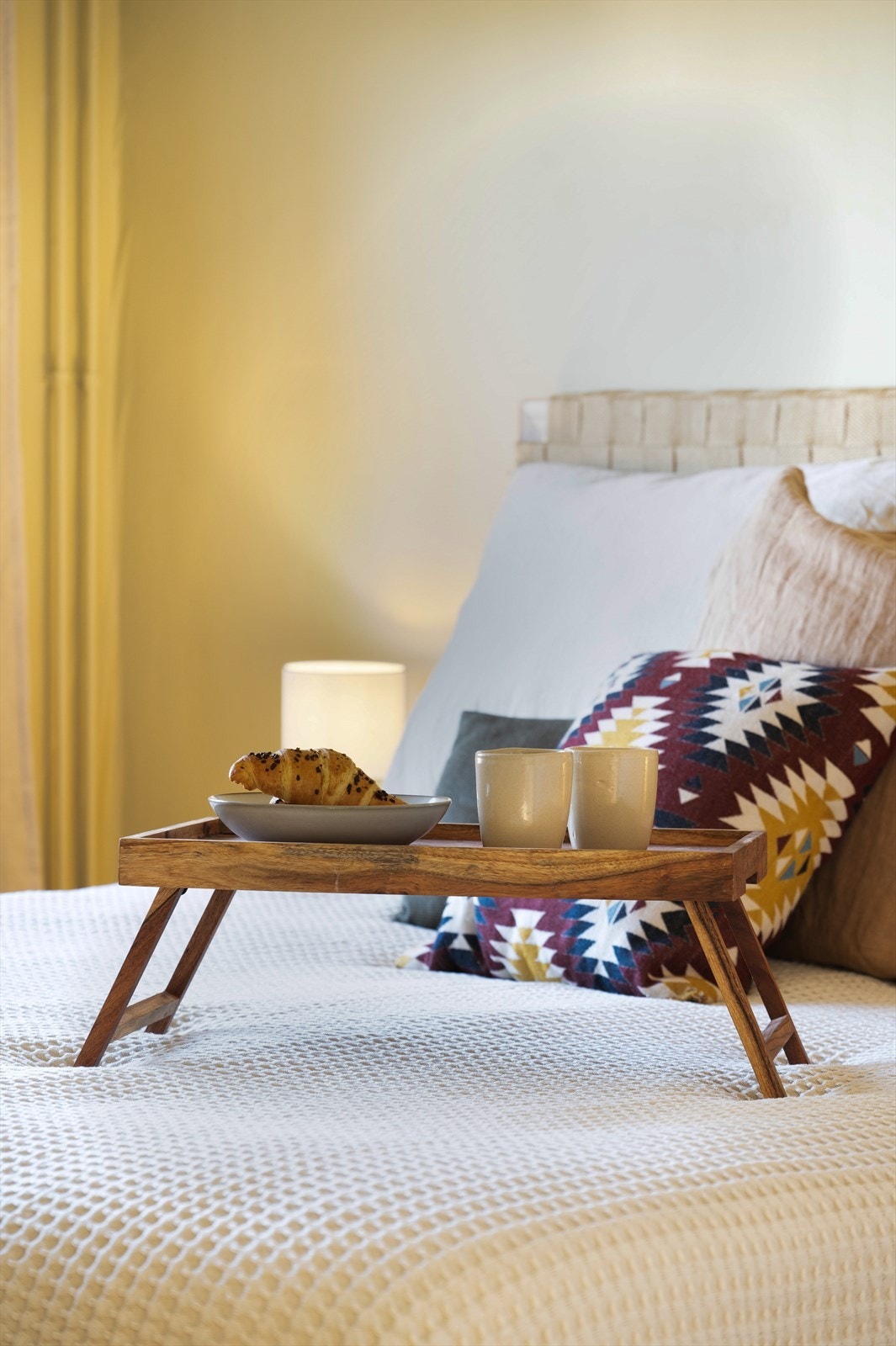 Soverommet er nymalt i en delikat og behagelig farge i oktober 2024. Galleribilde