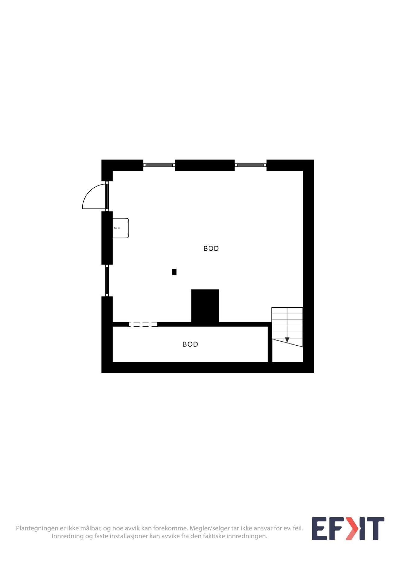 Plantegning av kjeller Galleribilde