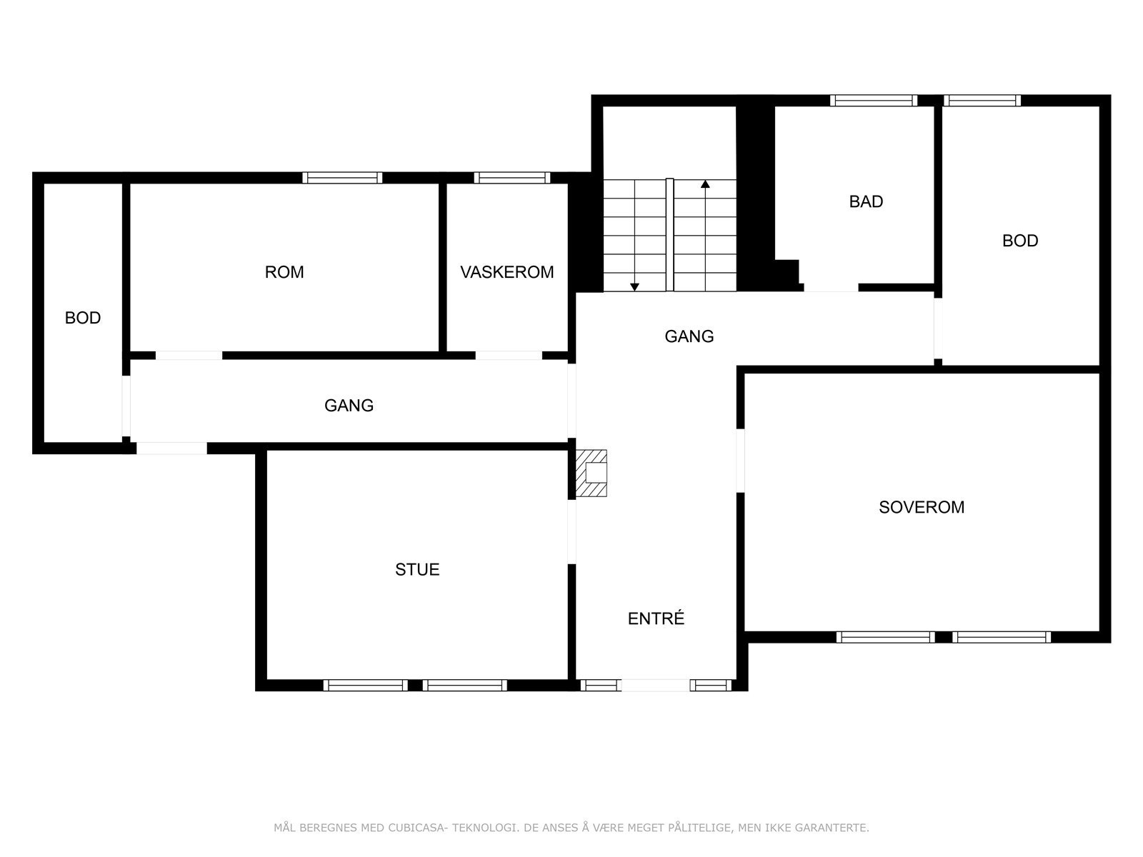 Plantegning underetasje. Galleribilde