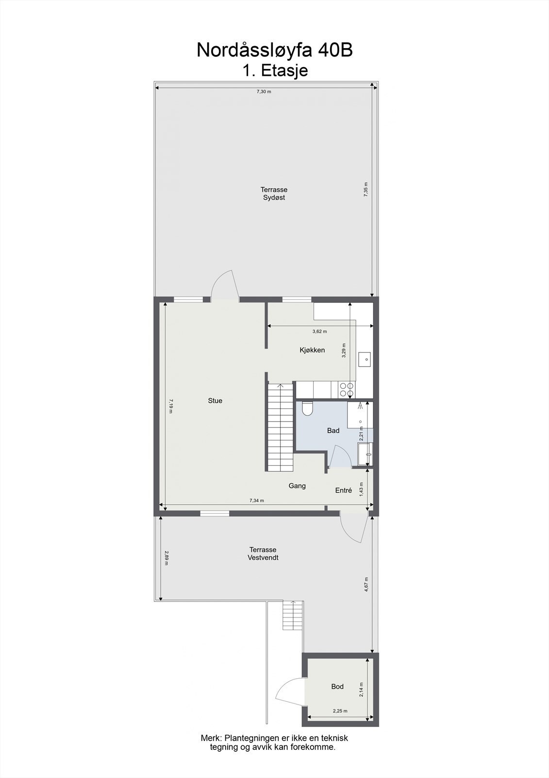 Planskisse 1 etasje Galleribilde