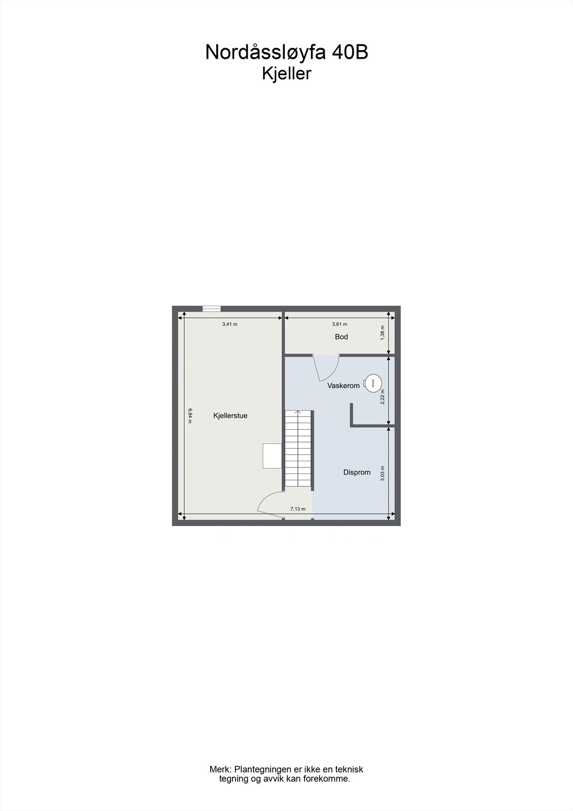 Plantegning - kjeller Galleribilde