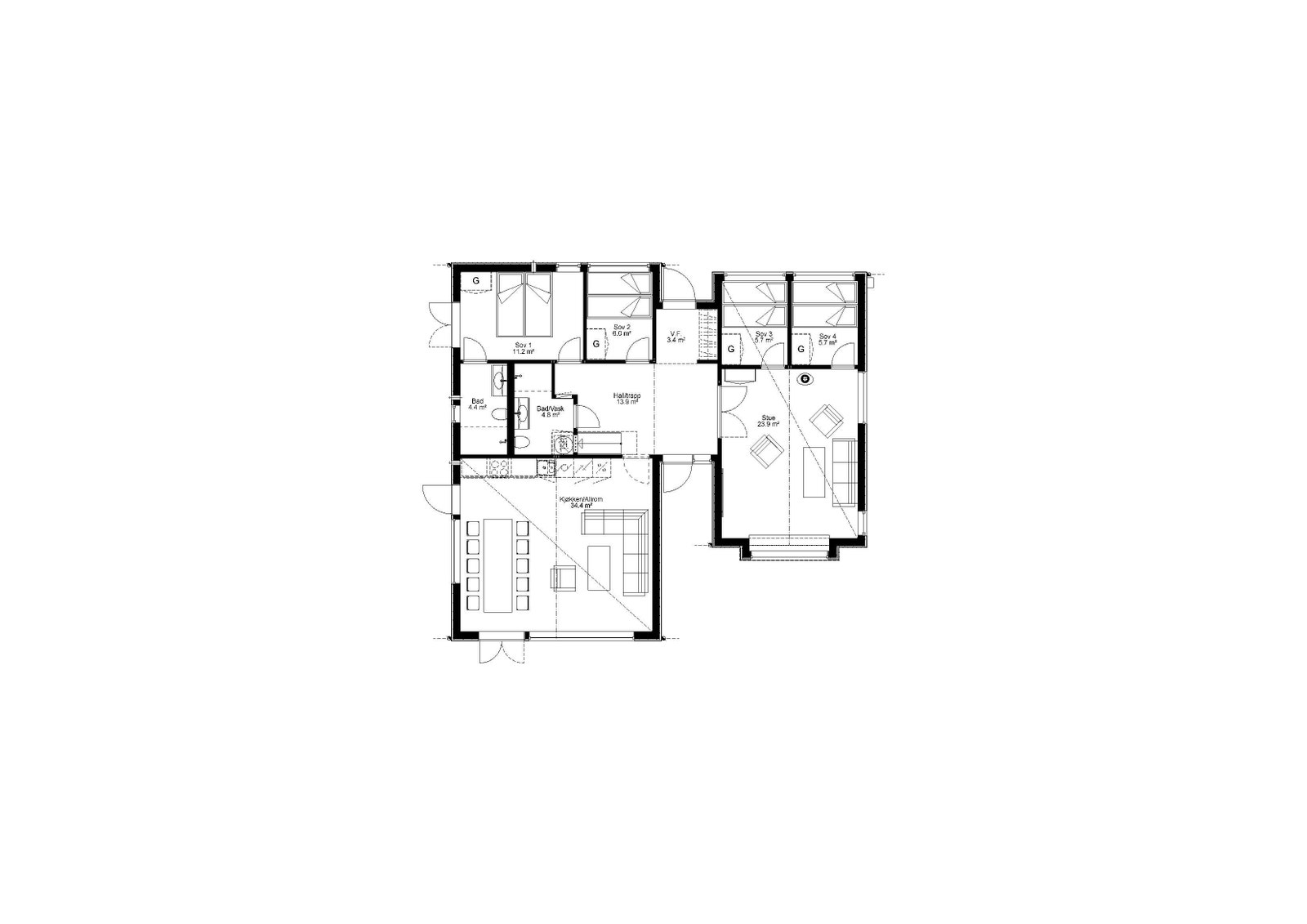 Planløsning Engjavikå Galleribilde