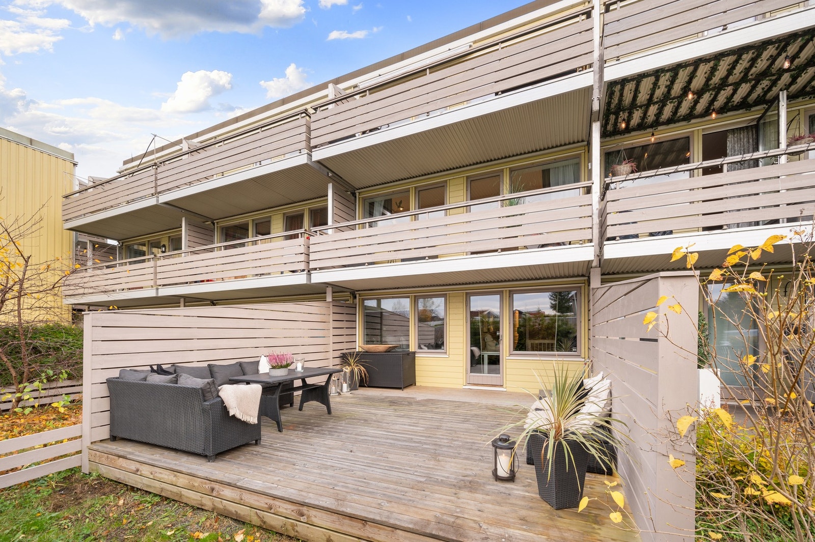 Stor terrasse på 28,3 kvm. Galleribilde