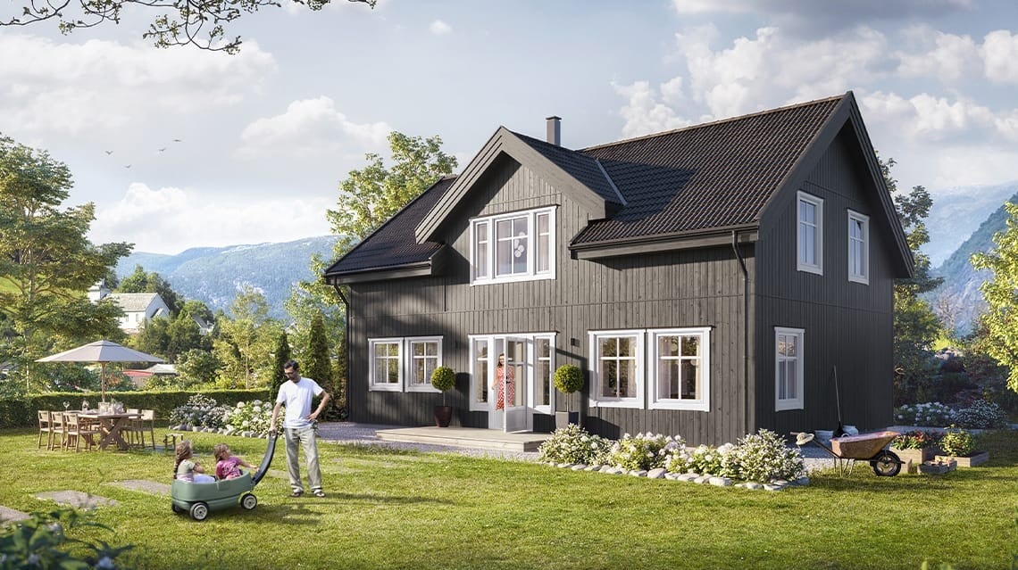 Bygg ditt drømmehus. Hustyper til inspirasjon. Bilde: Heddalm Anebyhus Galleribilde