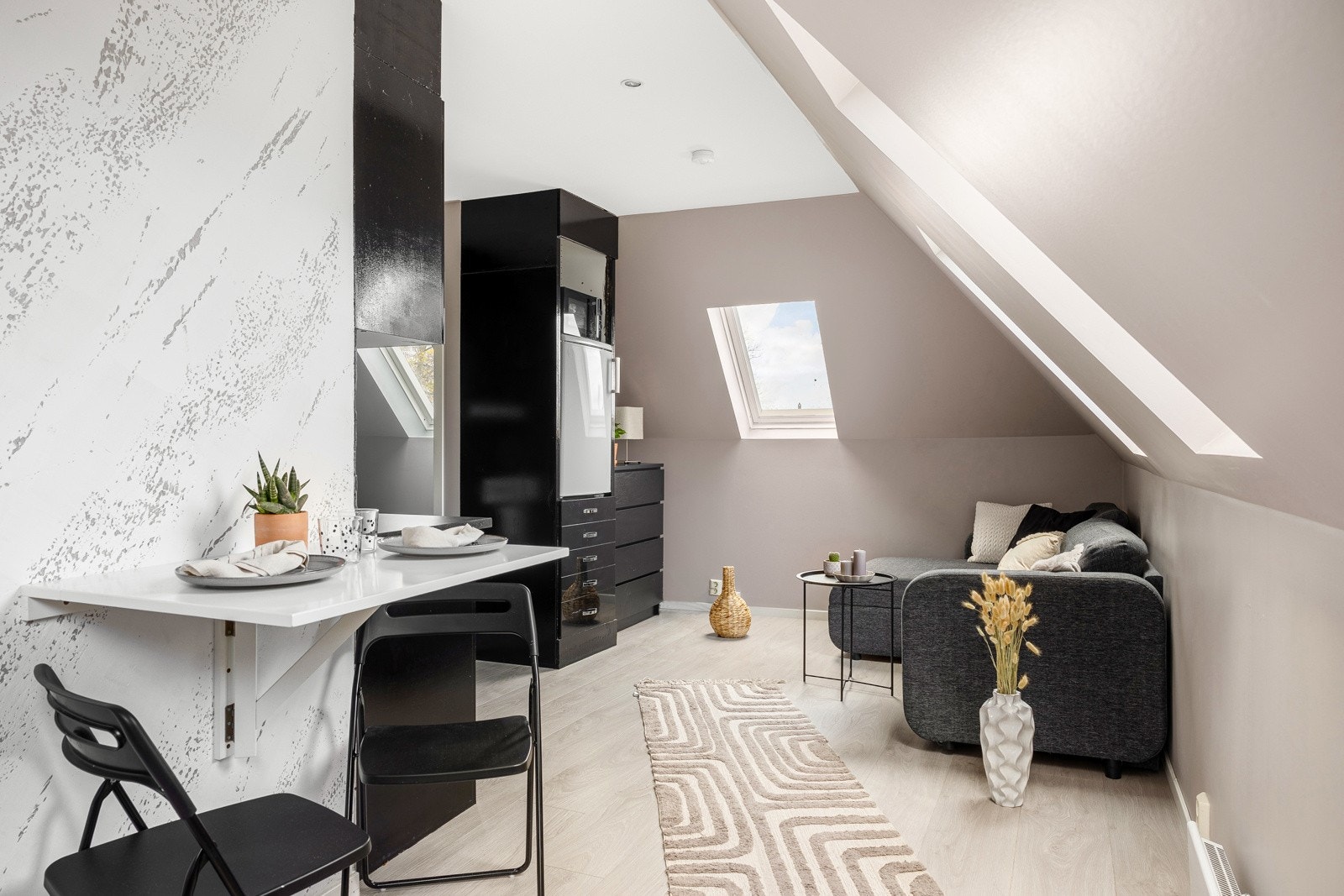 Rommet totalt måler hele 17,5 kvm. Galleribilde