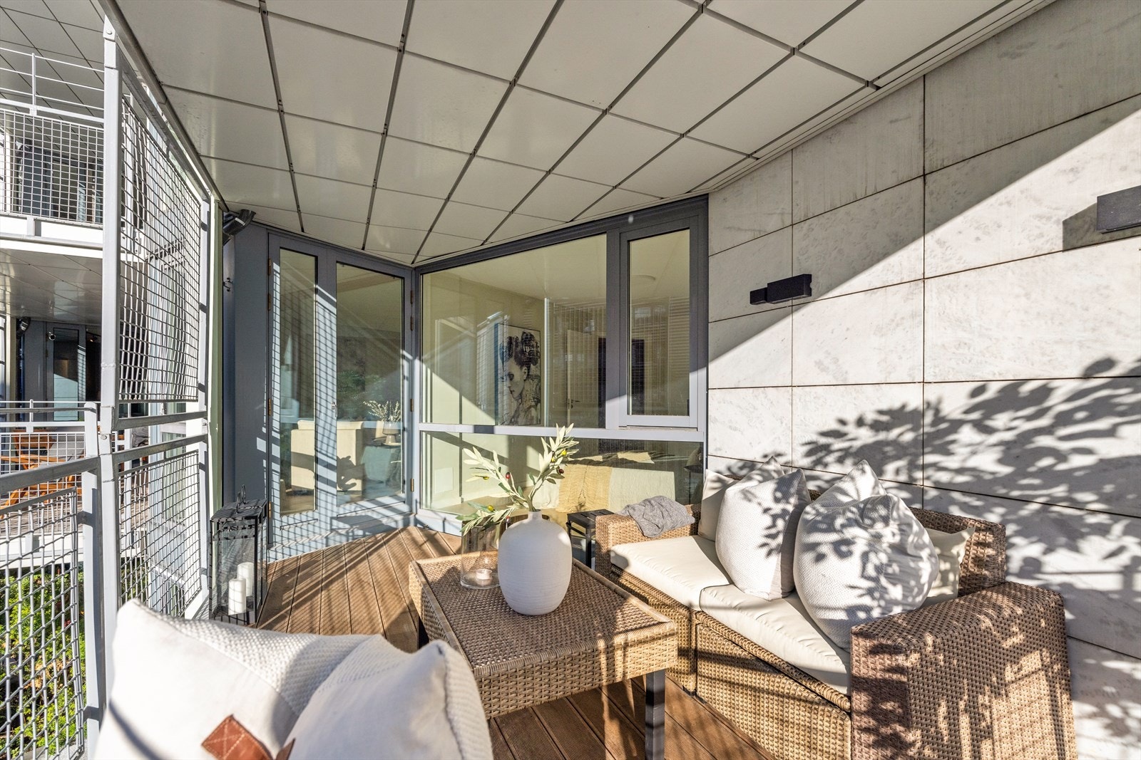 Den største balkongen har ettermiddagssol. Galleribilde