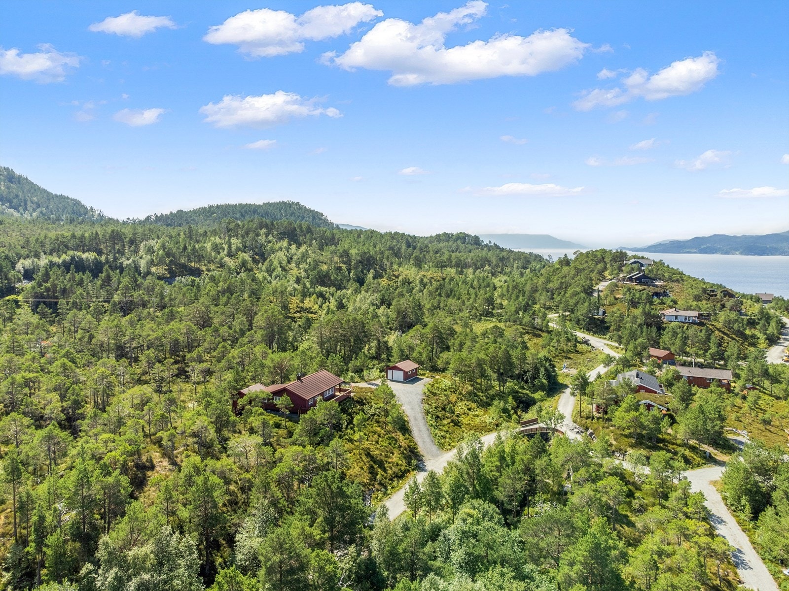 Dronefoto tomt Galleribilde