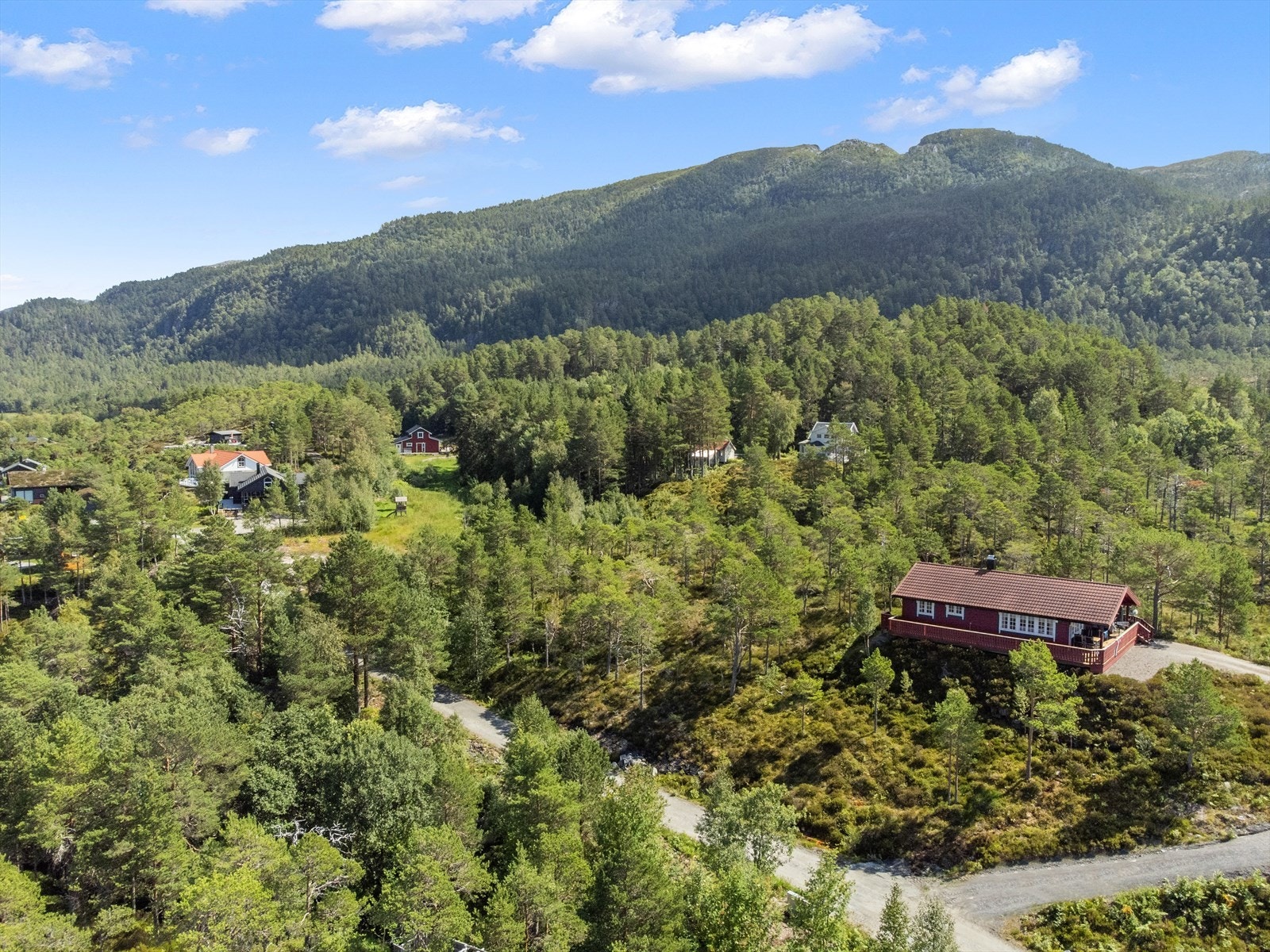 Dronefoto tomt Galleribilde