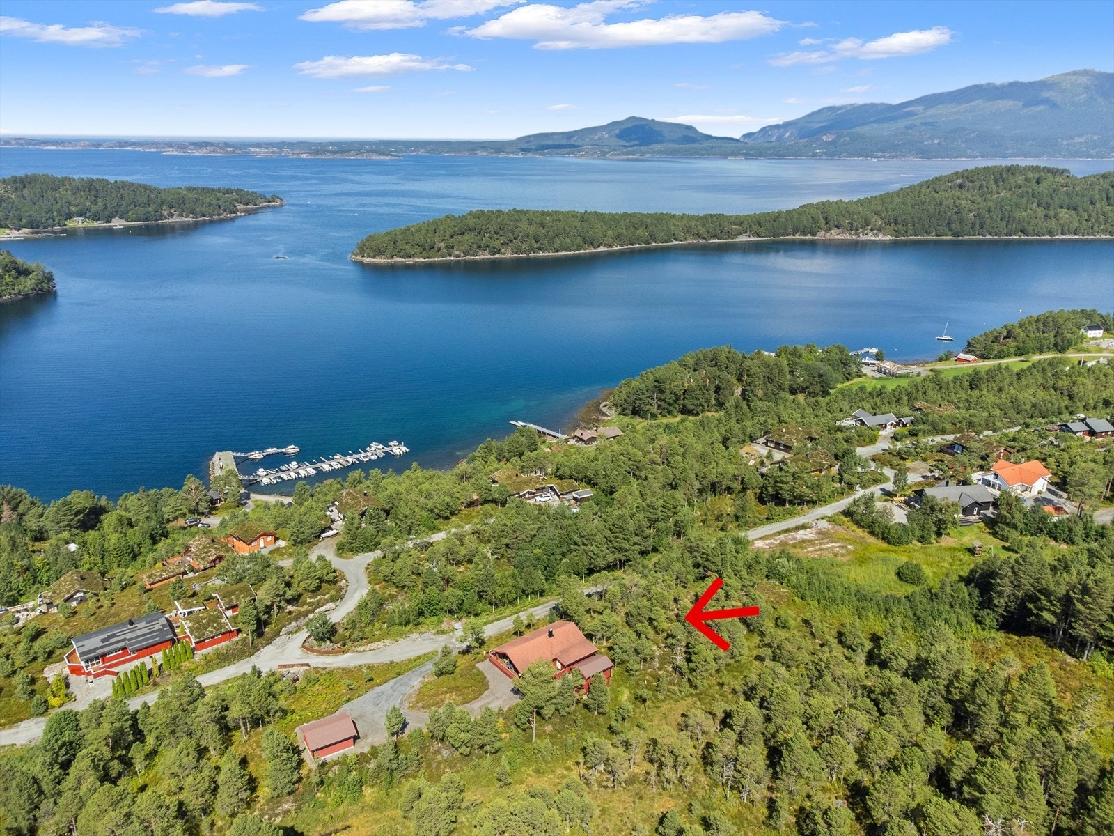 Dronefoto Årsund vest Galleribilde