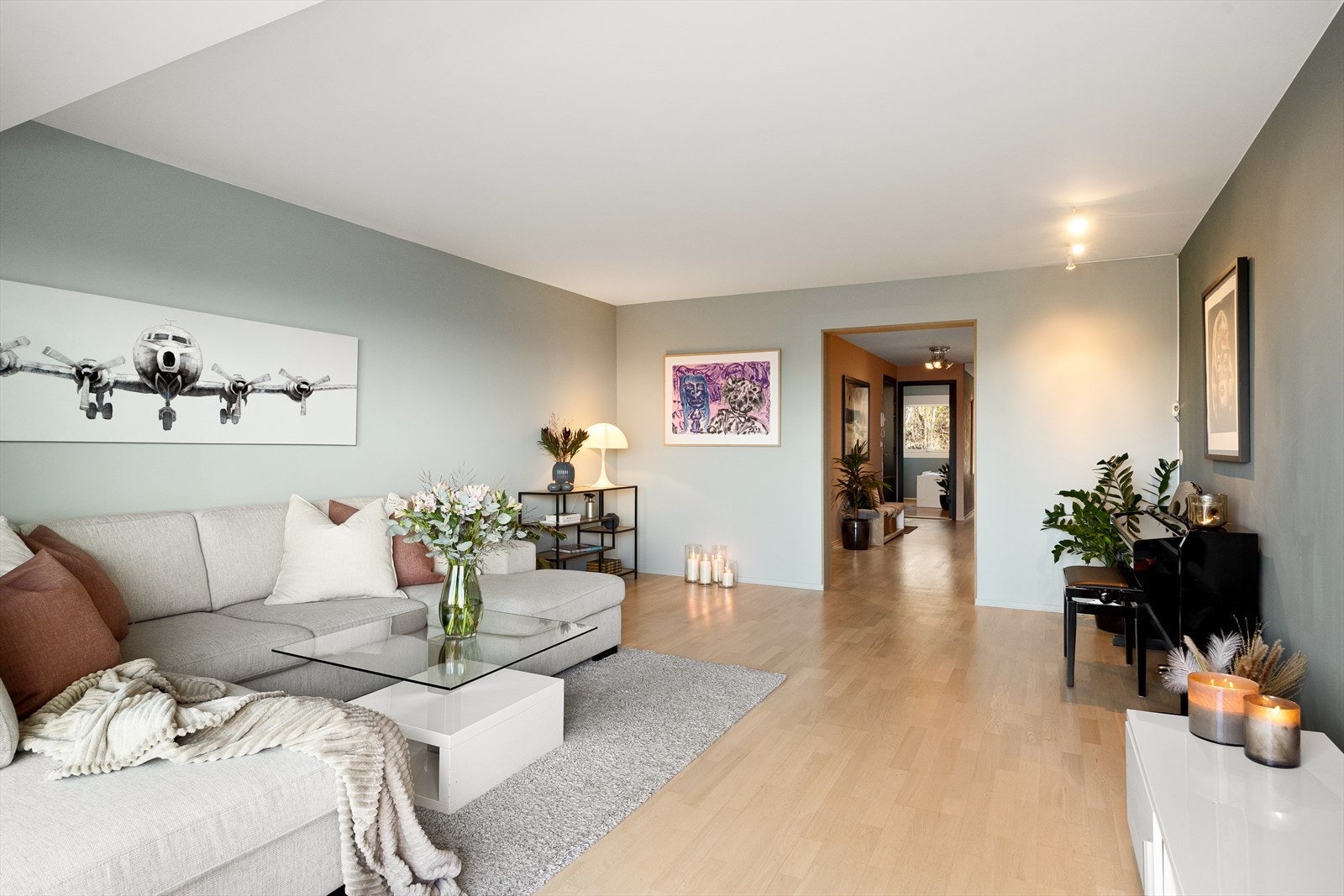 Stuens størrelse tillater flere ulike soner Galleribilde