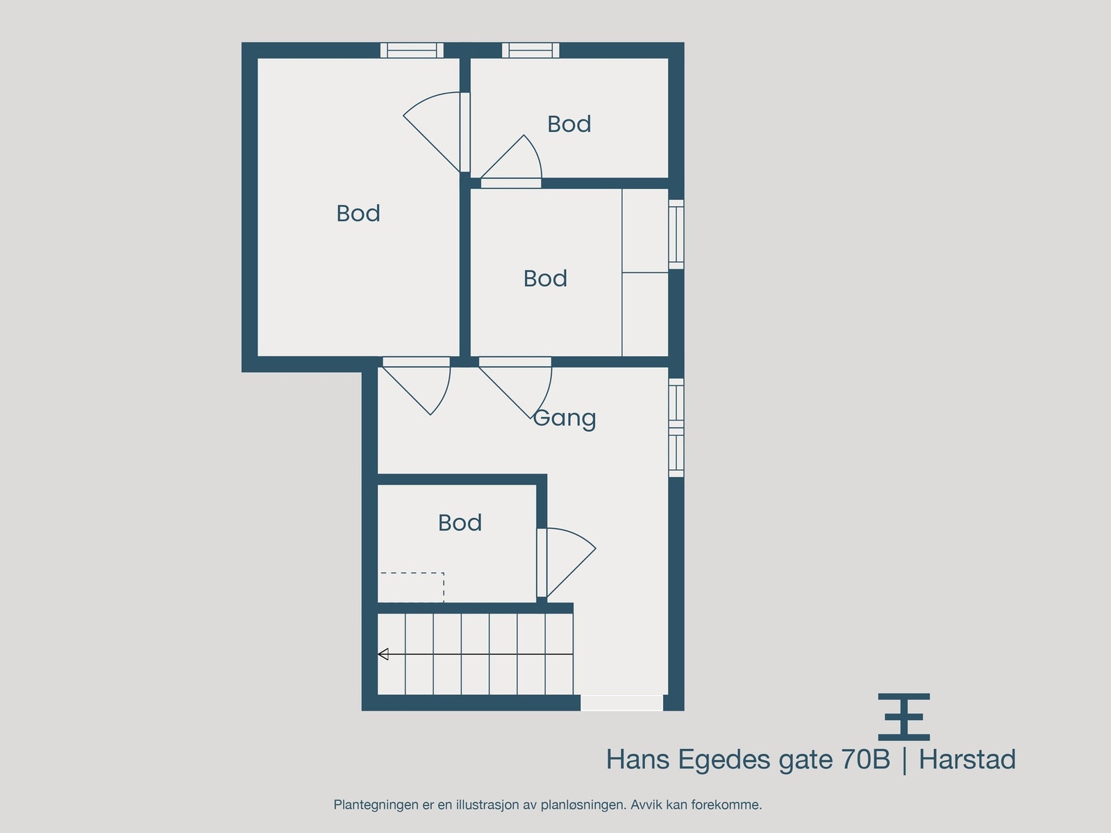 Plantegning underetasje Galleribilde