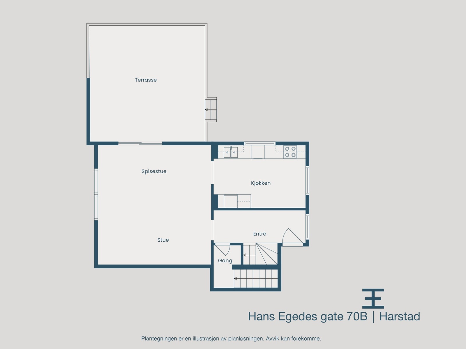 Plantegning 1. etasje Galleribilde