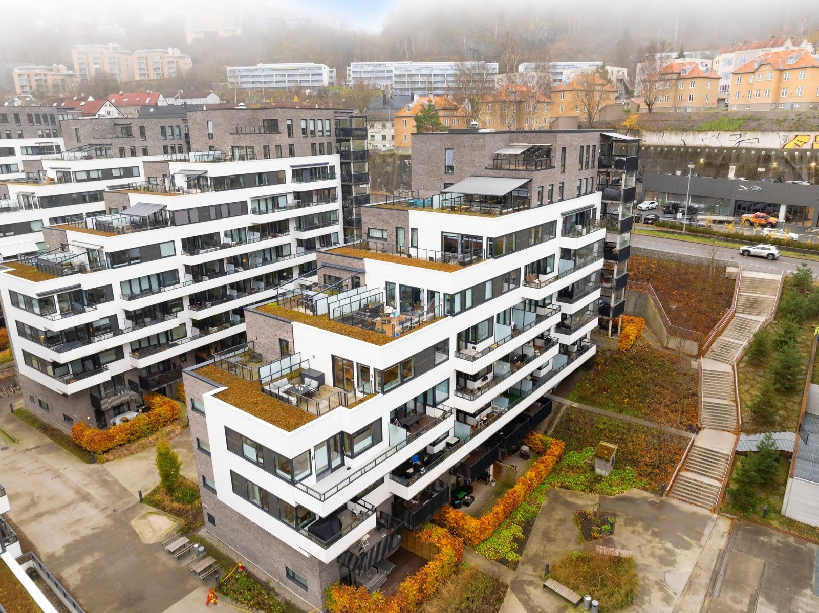 Pent opparbeidede fellesarealer. Galleribilde