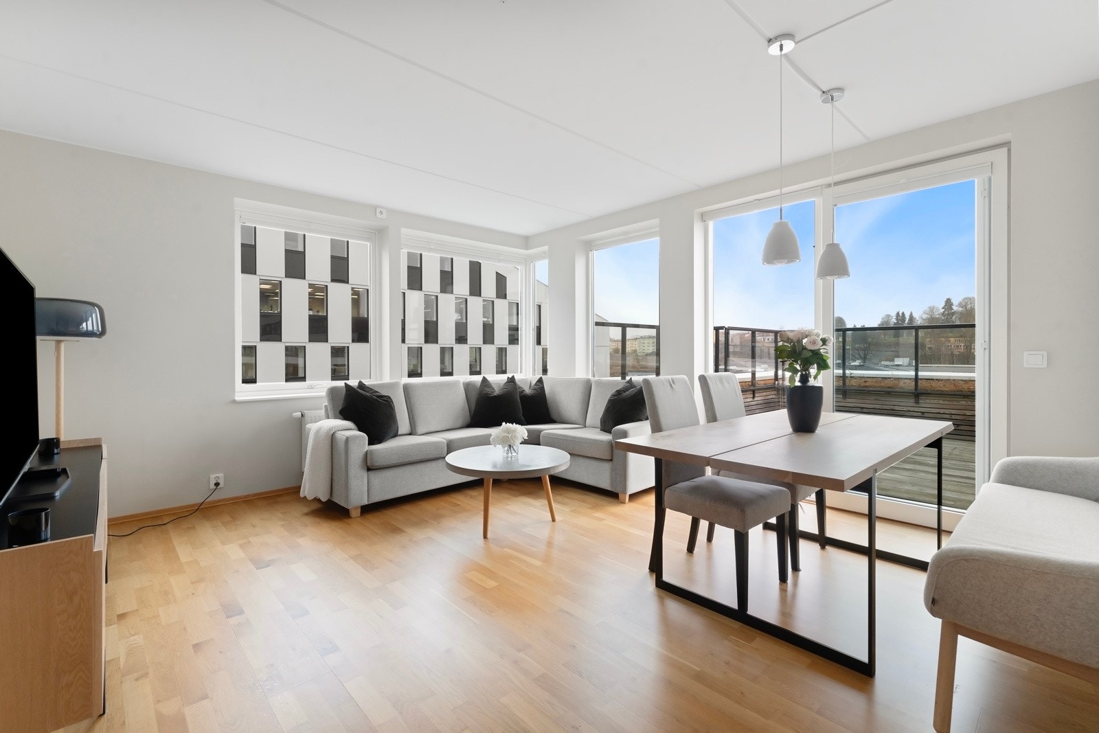 Det er balansert ventilasjon i leiligheten. Galleribilde