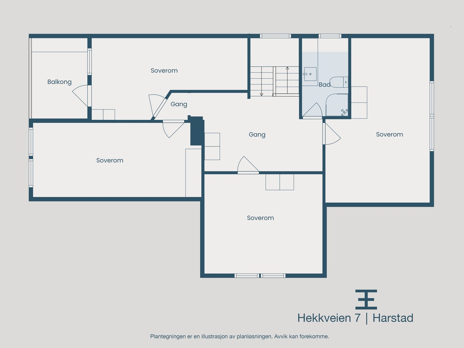 Plantegning loftsetasje Galleribilde