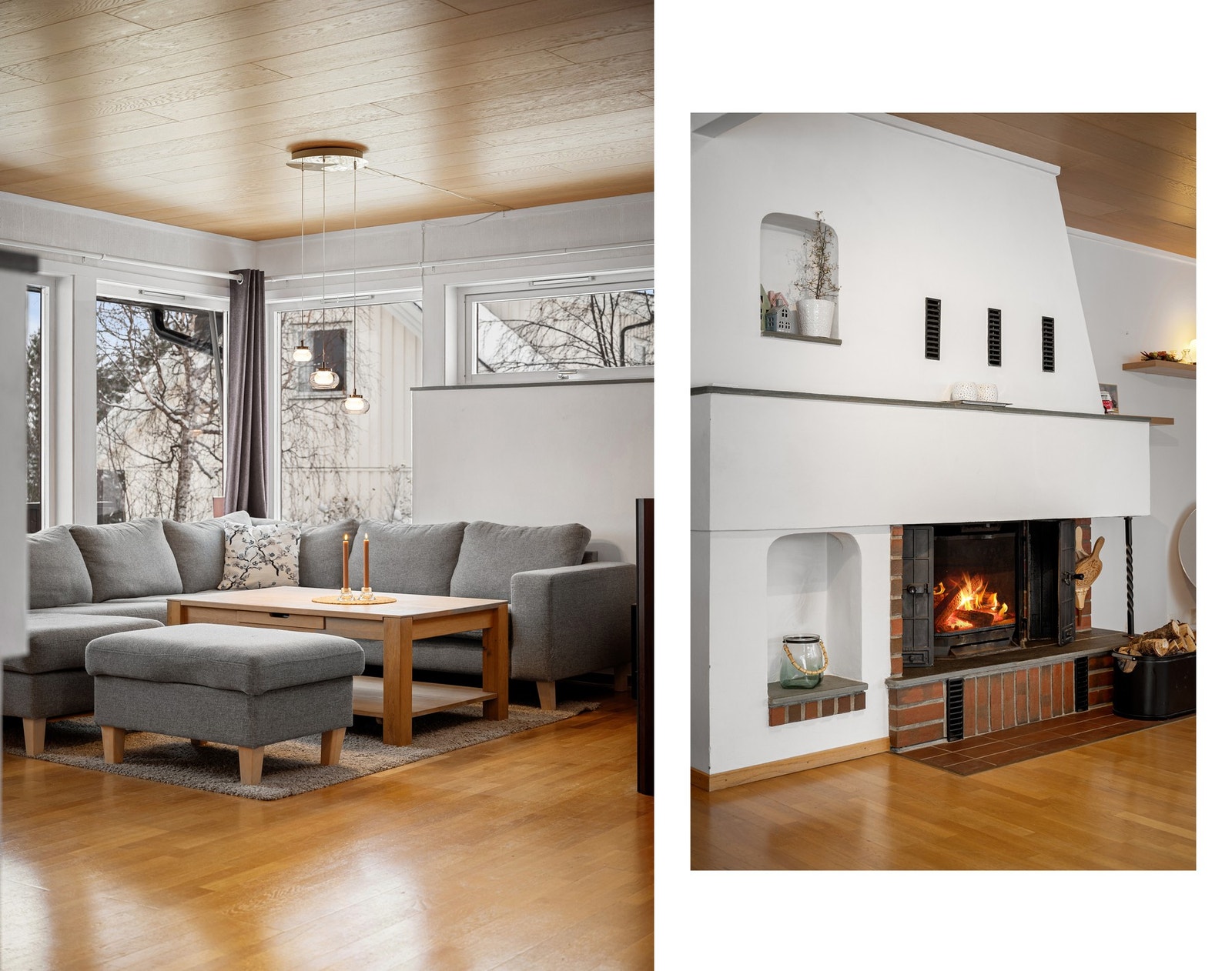 Fin peis i stuen bidrar med varme og hygge utover høsten og vinteren Galleribilde