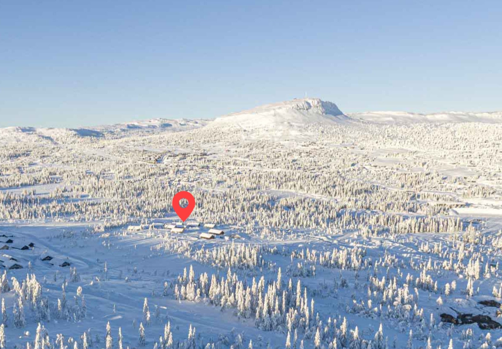 Tomtens ca plassering i Kjoslia. Galleribilde