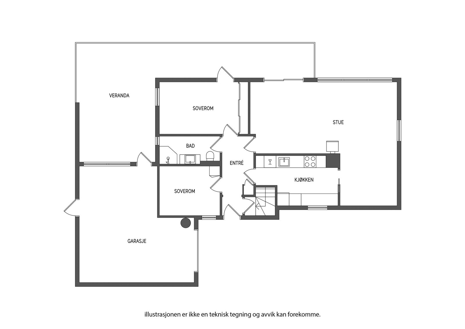 Plantegning 1.etasje Galleribilde