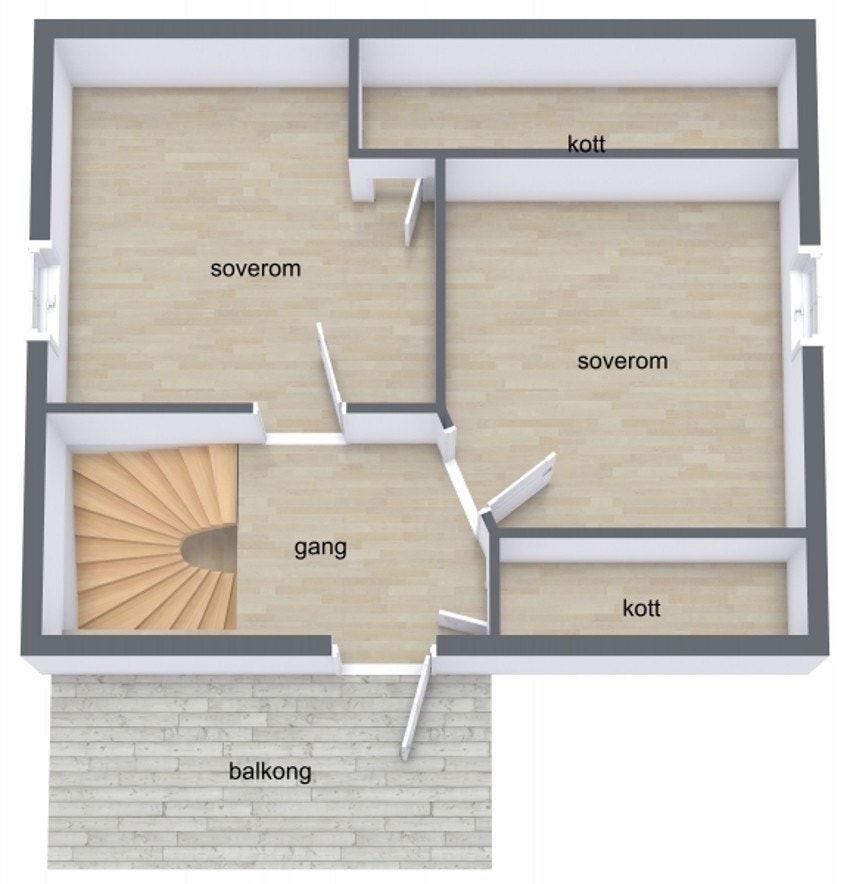 Plantegning 2.etasje Galleribilde