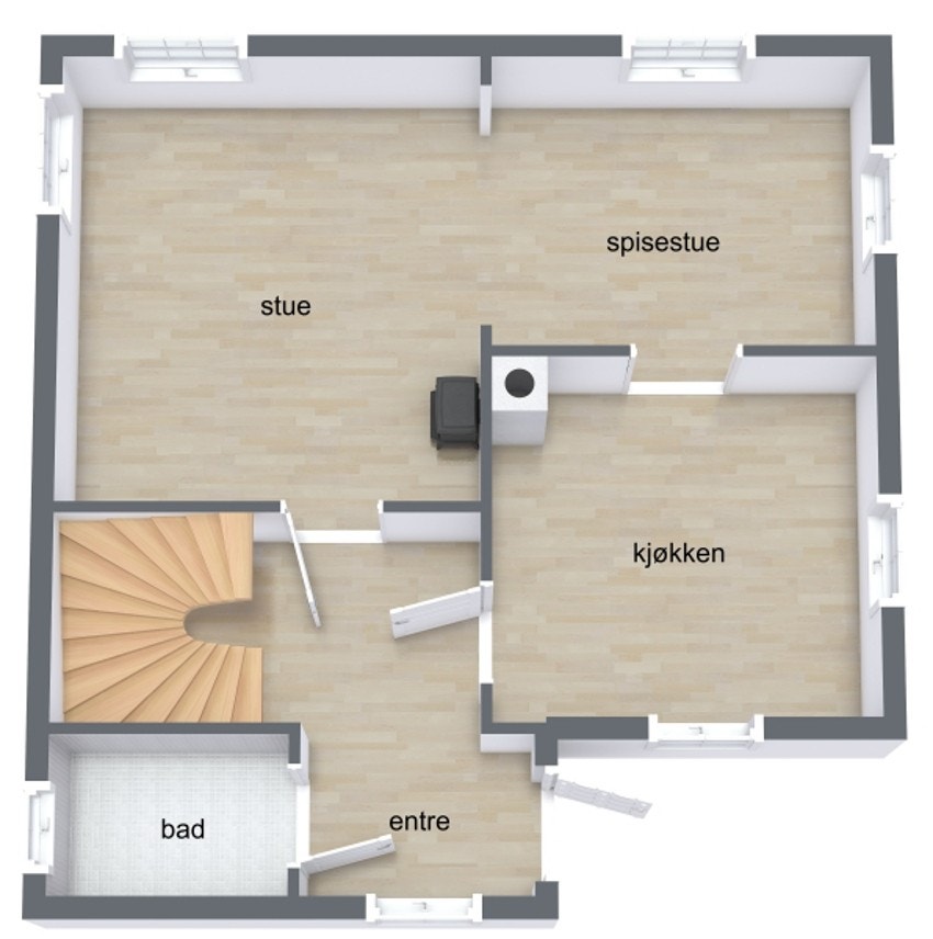 Plantening 1.etasje Galleribilde