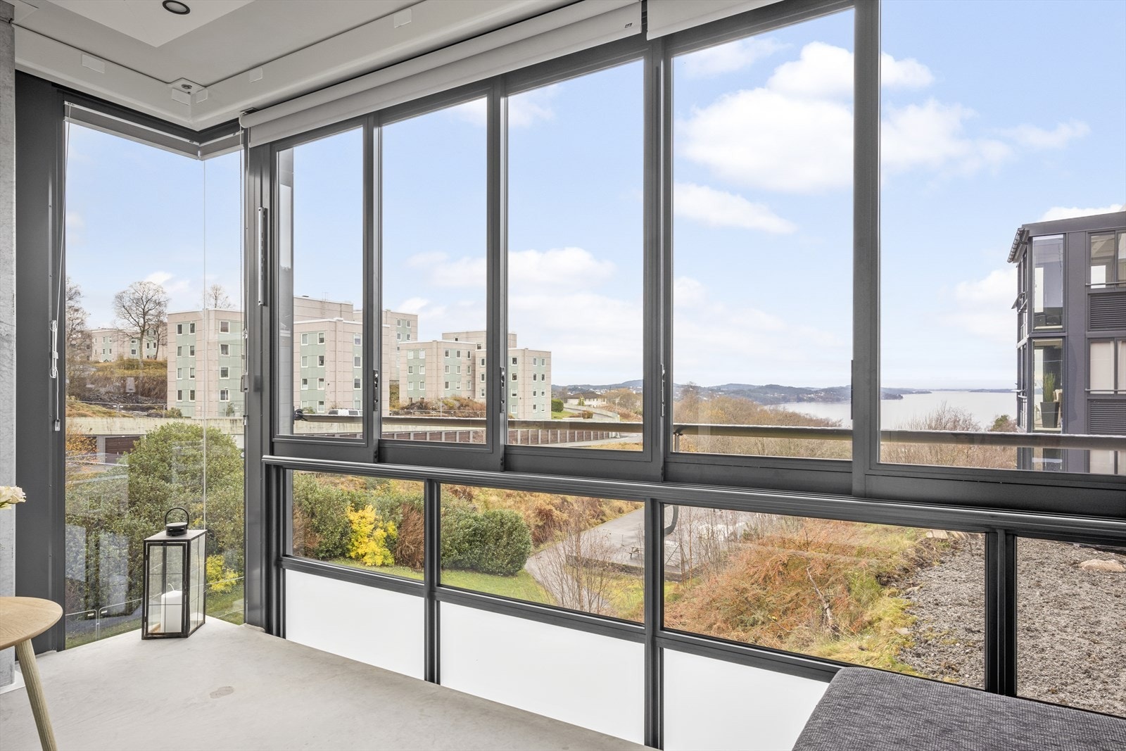 Den innglassete balkongen ble ferdigstilt i 2024 Galleribilde