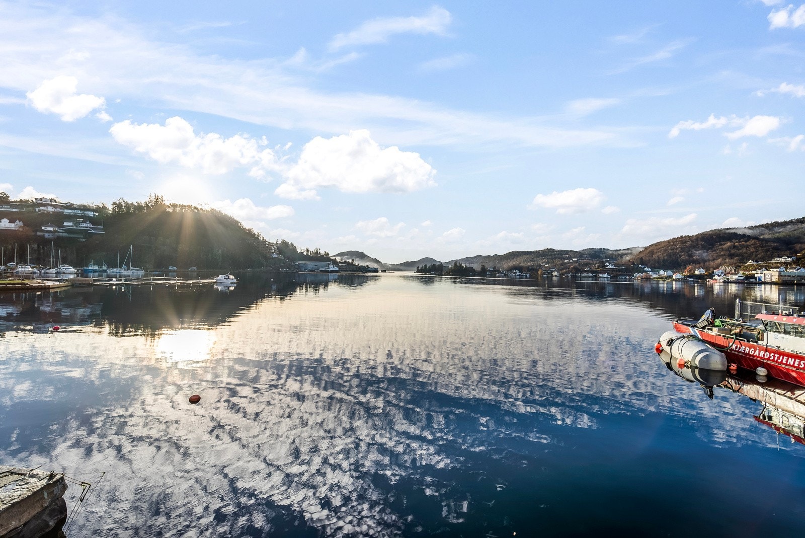 Flott utsikt over byfjorden. Galleribilde