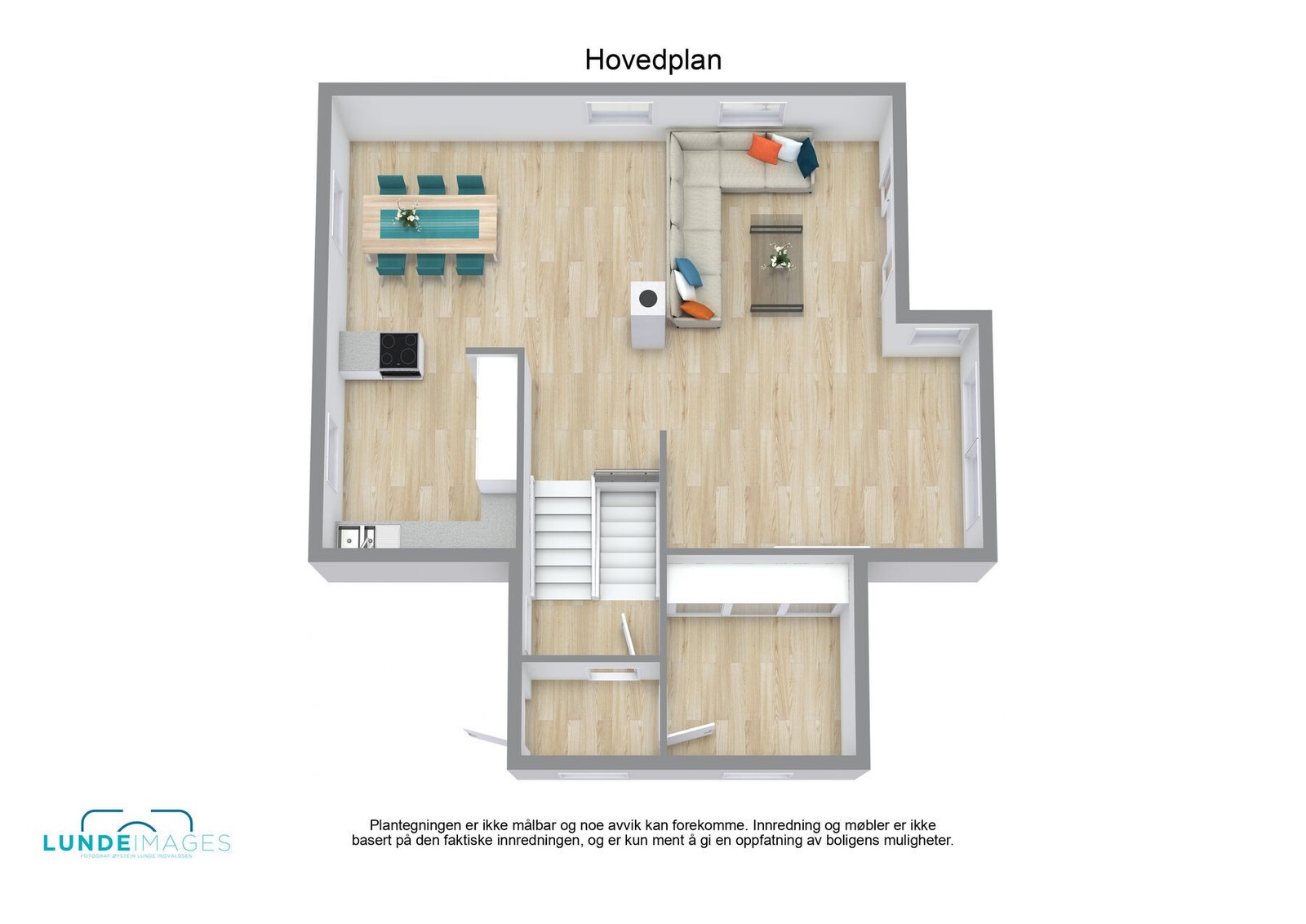 Planskisse hovedetasje 3D - ikke målbar Galleribilde