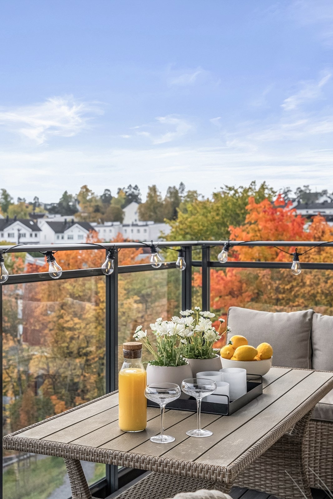 Trivelig utsikt mot vila-bebyggelse. Galleribilde