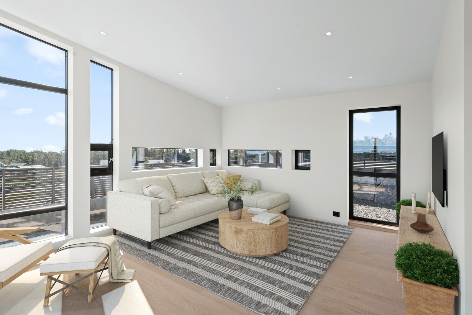 Man har en naturlig plassering av ønsket møblement, og gode møbleringsmuligheter Galleribilde