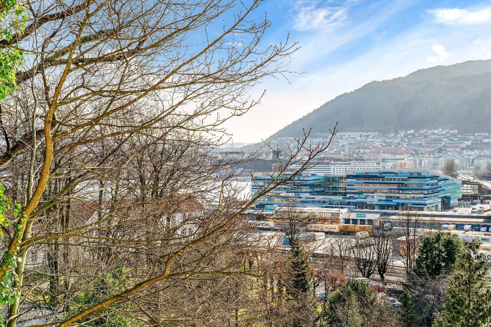 Utsikt mot Lungegaardsvannet og Ado Galleribilde