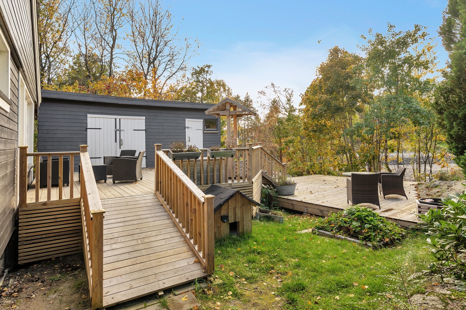 Verandaen er delt i flere soner og gir mange muligheter! Galleribilde