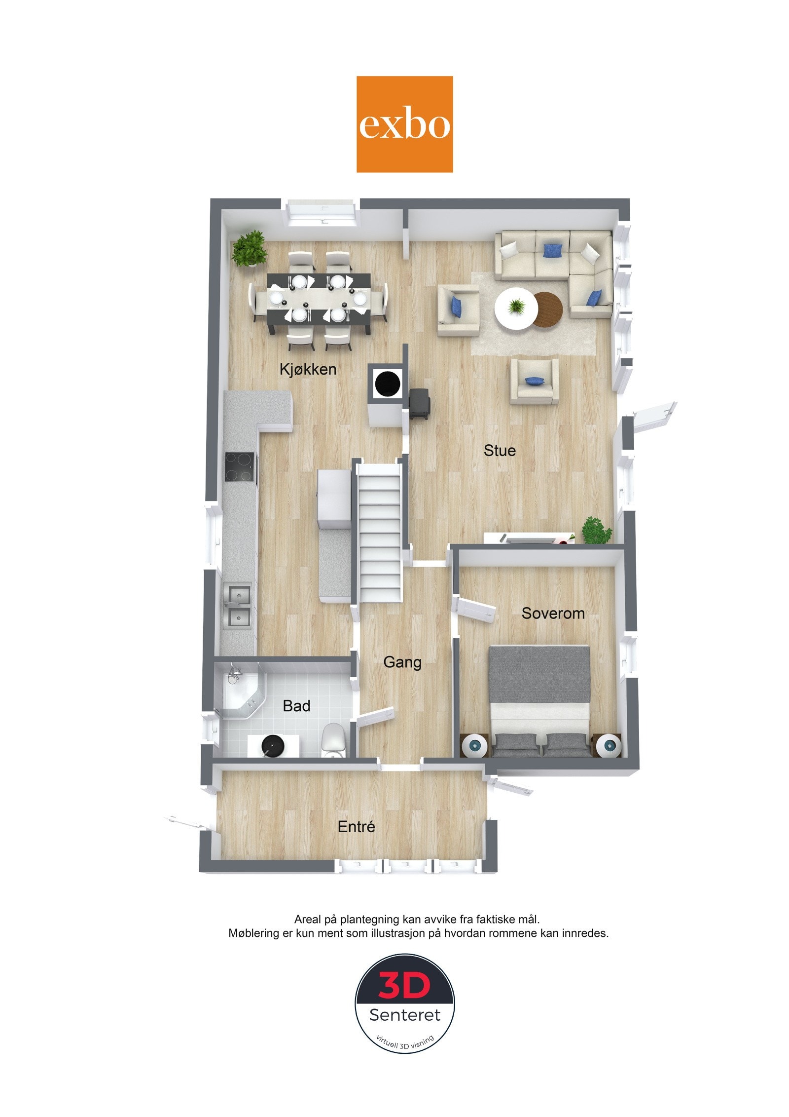 Plantegning 1. etg. Galleribilde